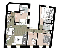 Appartement Bordeaux Centre - Séjour