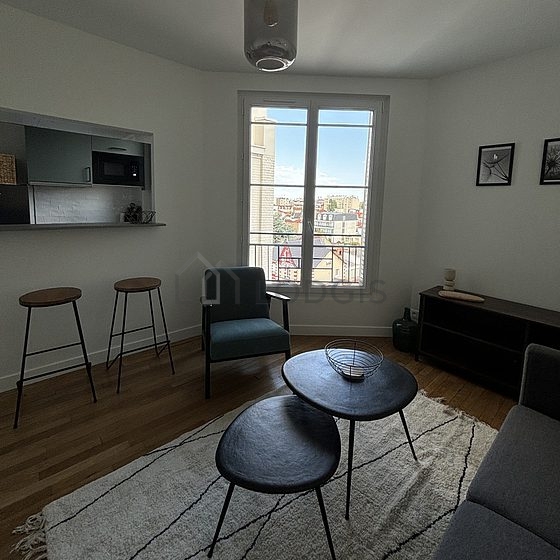 Living room with wooden floor