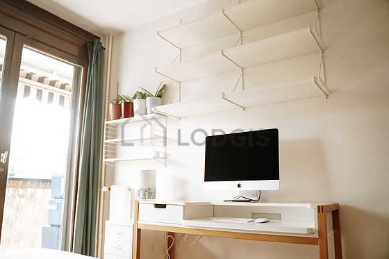 Bedroom with windows