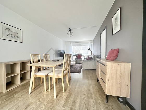 Living room with windows