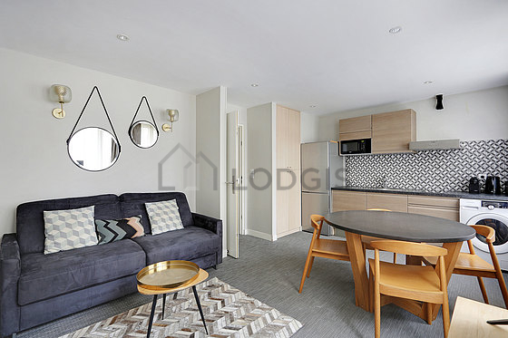 Very quiet living room furnished with 1 sofabed(s) of 140cm, tv, 1 chair(s)