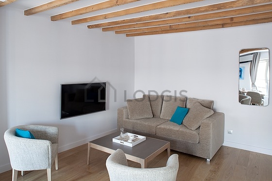 Living room with windows