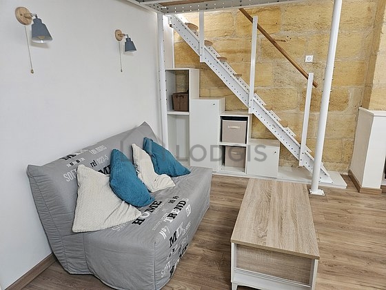Living room with wooden floor