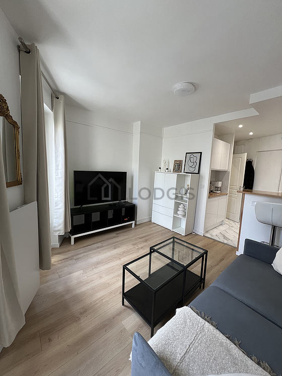 Living room with wooden floor