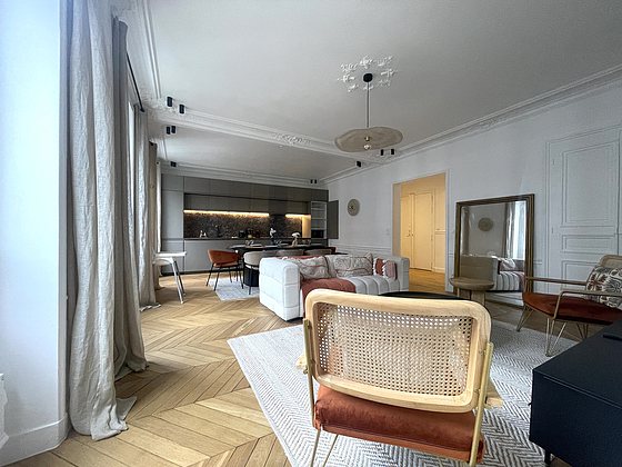 Living room with windows