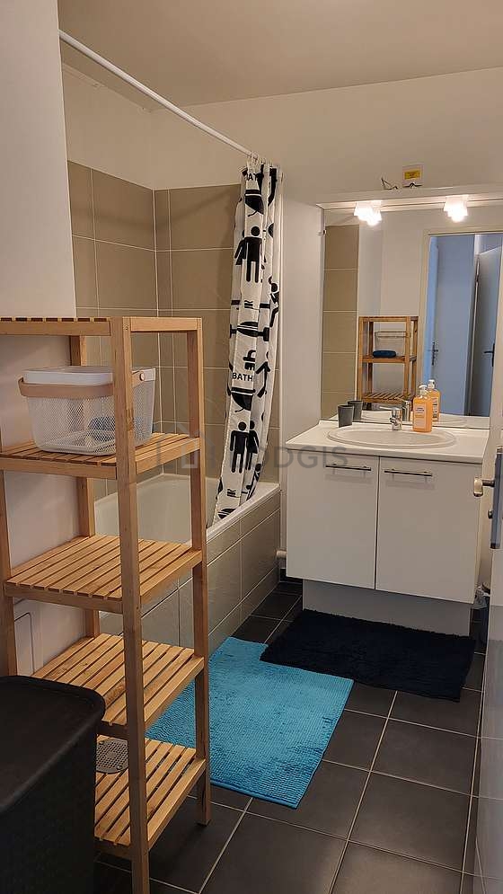Bathroom equipped with cupboard