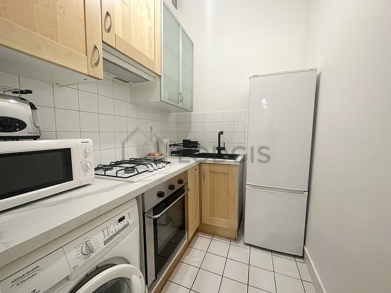 Kitchen with tile floor