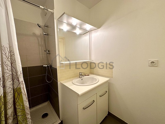 Bathroom equipped with cupboard