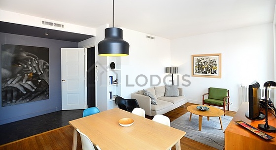 Living room with wooden floor