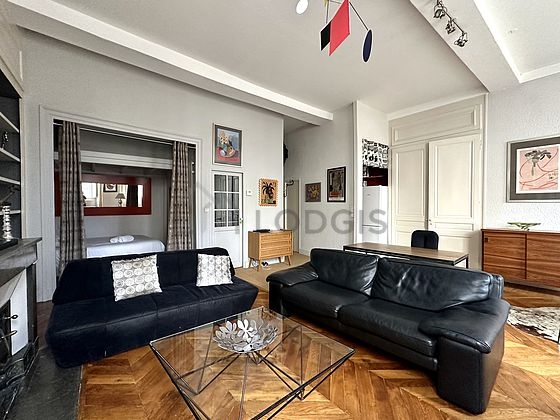 Living room with wooden floor