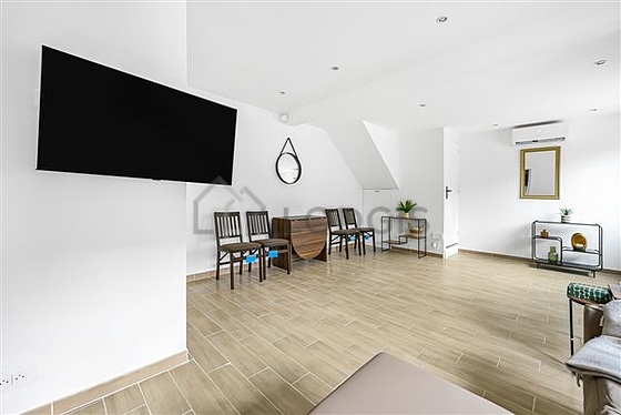 Living room with wooden floor