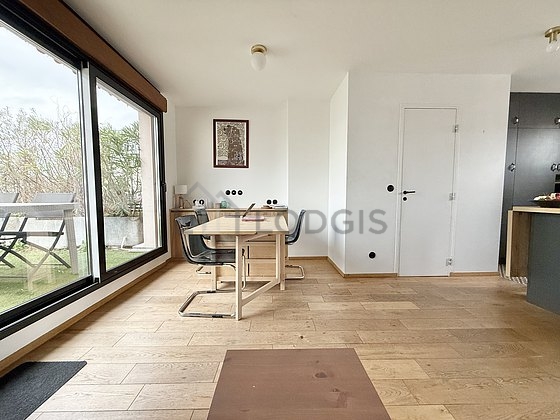 Living room with windows