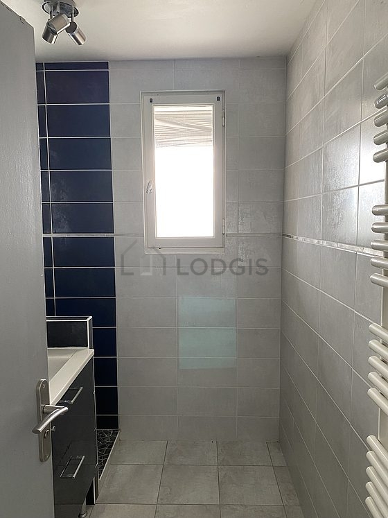 Bathroom with tile floor
