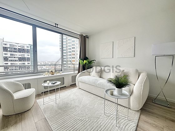 Living room with wooden floor