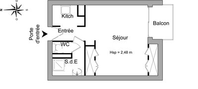 Apartment Centre ville - Interactive plan