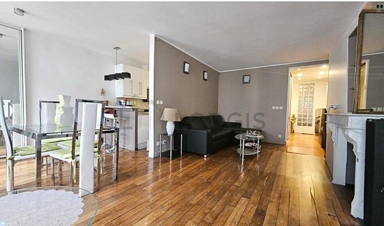 Living room with wooden floor