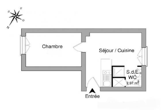 Квартира Париж 13° - Интерактивный план