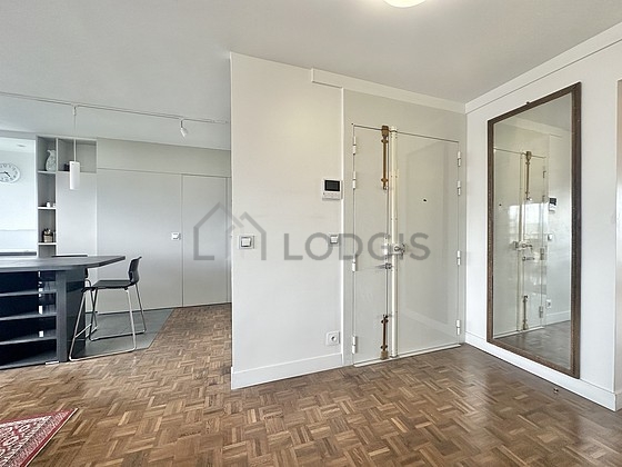 Entrance with wooden floor