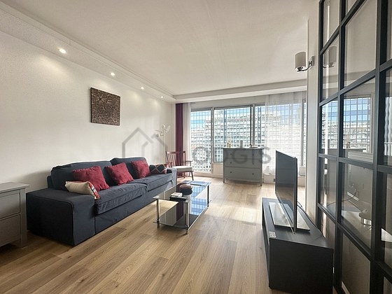 Living room with windows