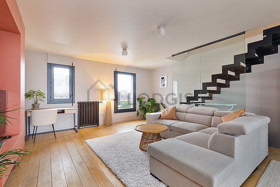 Living room with windows