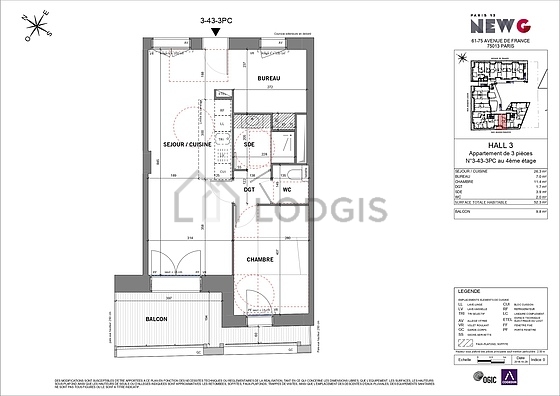 Wohnung Paris 13° - 