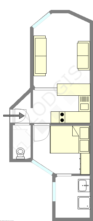 Apartment Paris 14° - Interactive plan