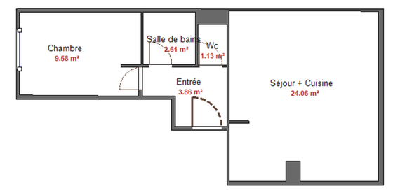 Appartamento Montpellier Centre - Piantina interattiva