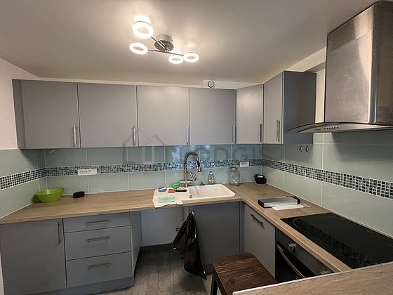 Beautiful kitchen with tile floor