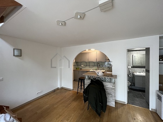 Living room with windows