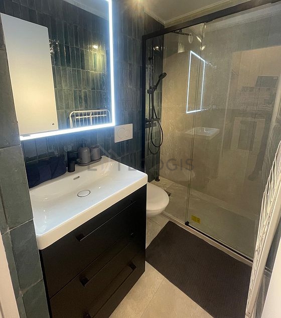 Bathroom with tile floor