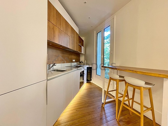 Great kitchen with wooden floor