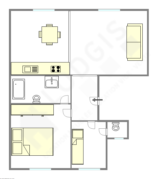 Квартира Париж 16° - Интерактивный план