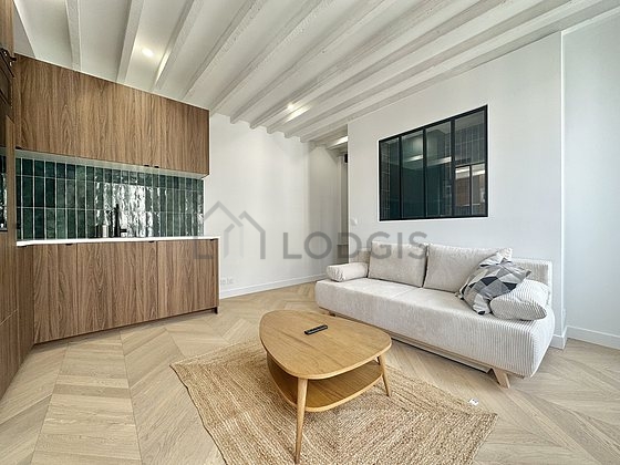 Living room with windows