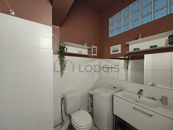 Bathroom with tile floor