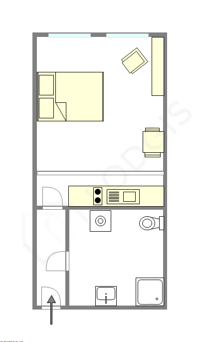 Apartamento París 18° - Plano interactivo