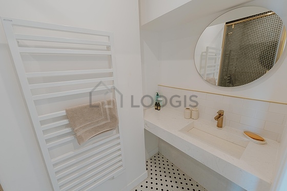 Bathroom with tile floor
