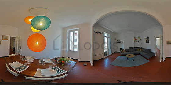 Living room with windows