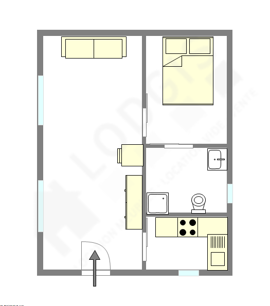 Apartment Paris 15° - Interactive plan