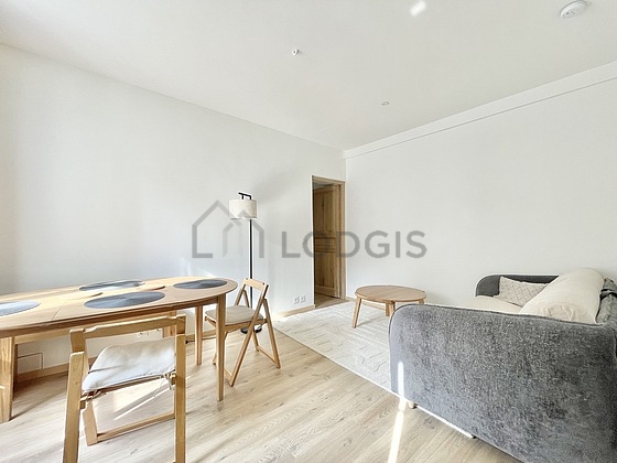 Living room with wooden floor