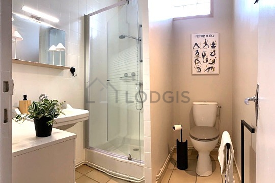 Bathroom with tile floor