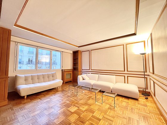 Living room with wooden floor