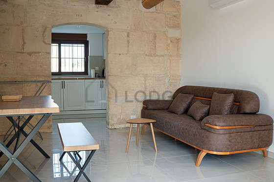 Living room with windows