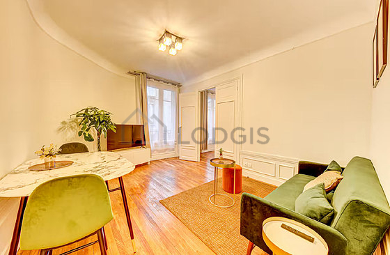 Living room with wooden floor