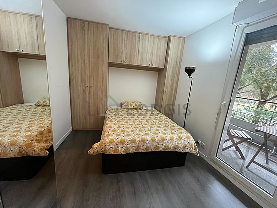 Bedroom with windows