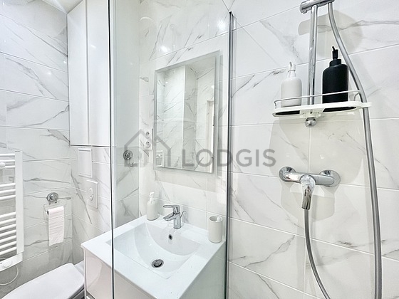Bathroom with tile floor