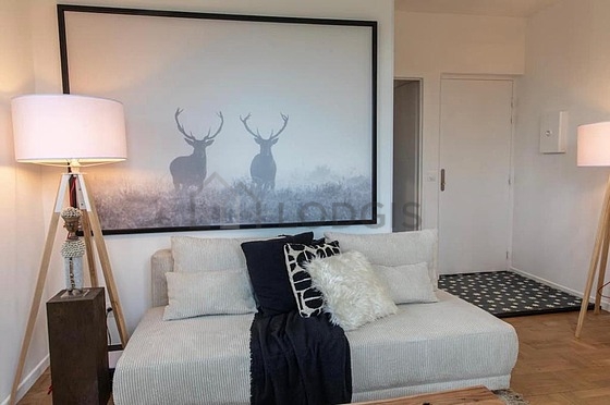 Living room with wooden floor