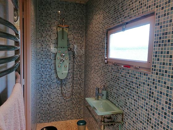 Bathroom with tile floor