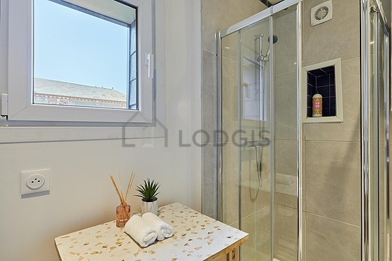 Bathroom with tile floor