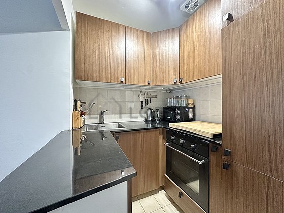 Beautiful kitchen with tile floor