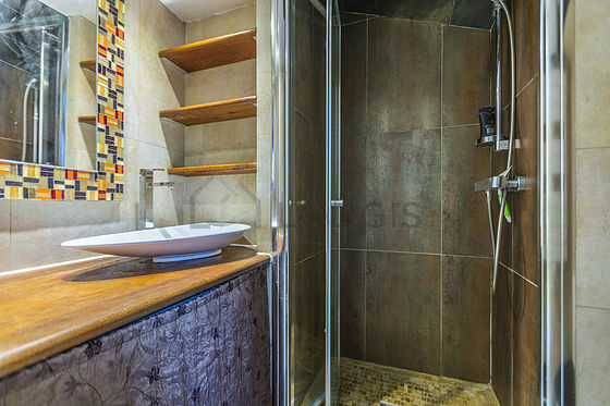 Bathroom with tile floor